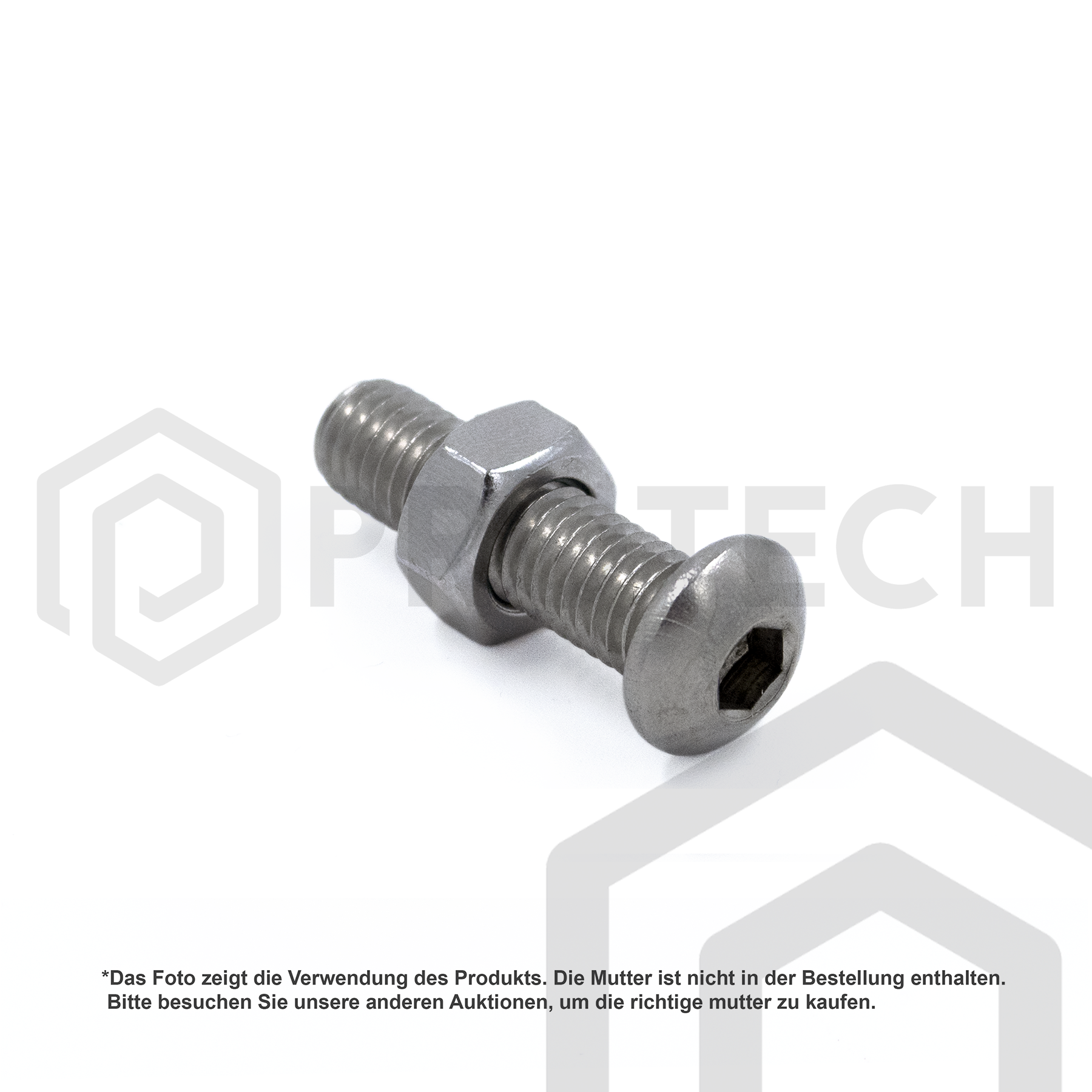 Linsenschrauben M12 mit Innensechskant ISO 7380 aus Edelstahl A2