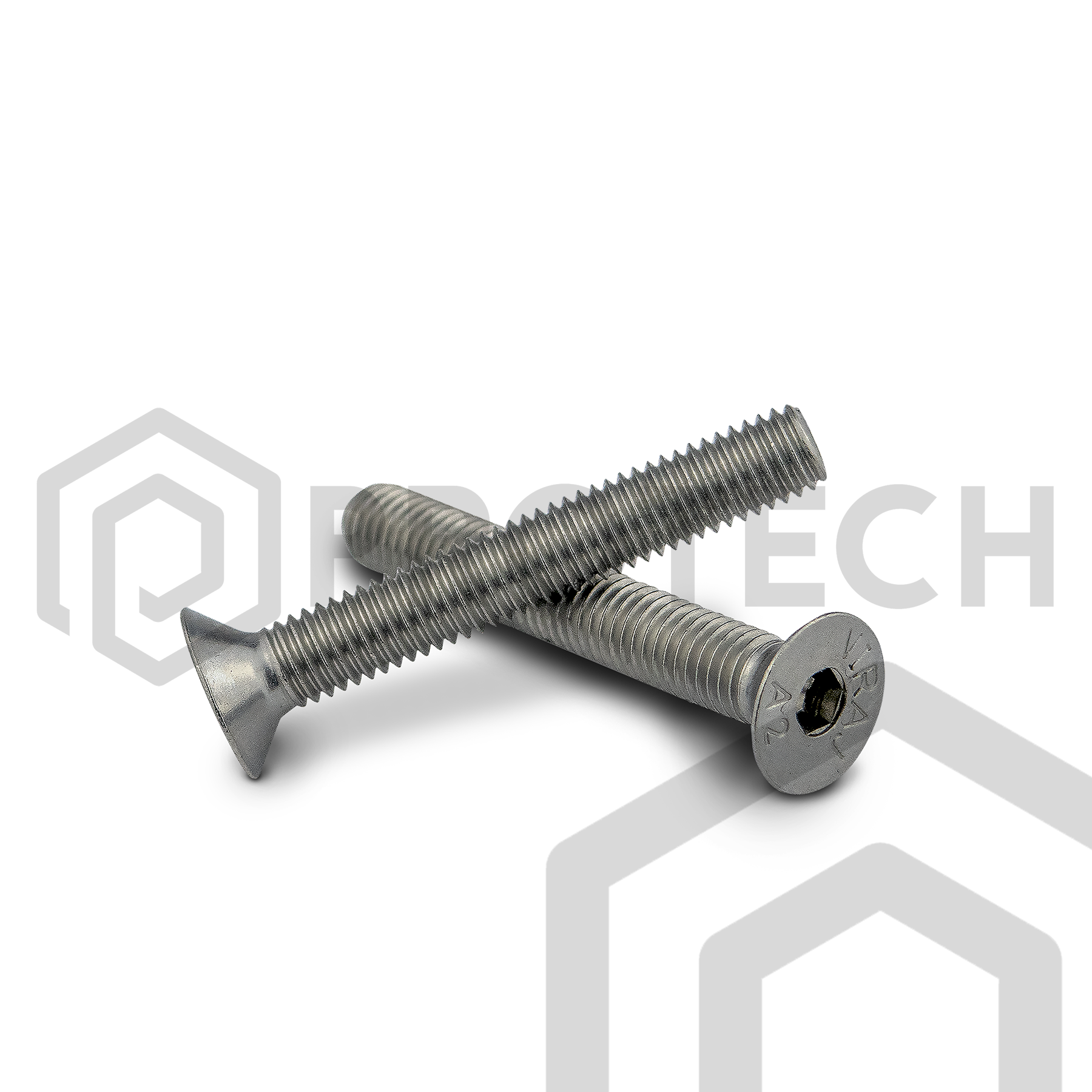 Senkkopfschrauben M6 von 40 bis 90mm mit Innensechskant DIN 7991 aus Edelstahl A2