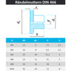 Rändelmuttern hohe Form DIN 466 aus Edelstahl A1