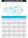 Karabinerhaken ähnl. DIN 5299 aus Edelstahl A4