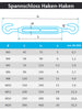 Spannschloss Haken-Haken ähnl. DIN 1480 aus Edelstahl A4